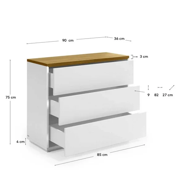 Bestpreis 🎁 90x75x36 Moderne Kommode Mit Push To Open – Vintilias 🔔 7