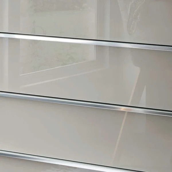 Brandneu ⌛ Moderne Schubladen-Kommode Mit Glas Front – Erienvo ✔️ 5